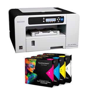 Sublimation printer Ricoh SG 3110DN complete with 4 cartridges Sublisplash / made in Germany /