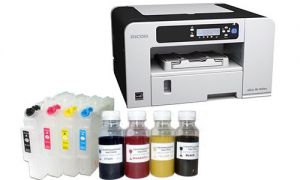 Sublimation printer Ricoh SG 2100N complete with 4 cartridges with ink 4 bottles 100 ml.